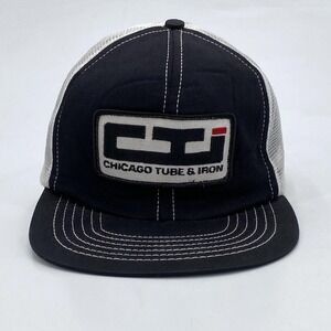 Vintage CTI Chicago Tube & Iron Mesh Back Snapback Hat‎ Stylemaster USA Made